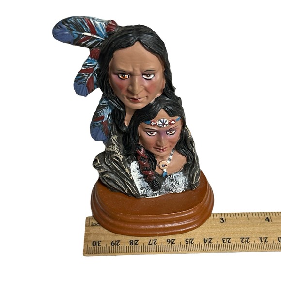 VTG Native American Indian Figurine K's Collection Resin Chief Women LOT OF 6 - Picture 13 of 13